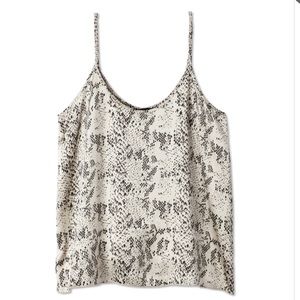 ATM Snakeskin Print Silk Camisole